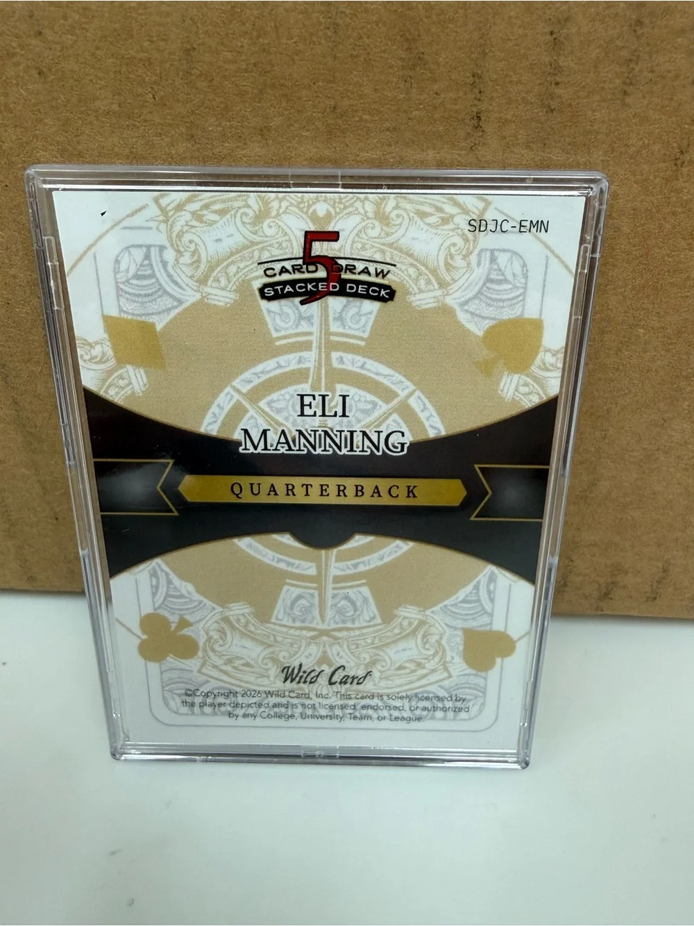 Eli Manning 2/6 2026 Wild Card 5 Card Draw - King Of Clubs